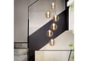Nettlife Pendelleuchte 3-flammig Bernstein Glas Höheverstellbar Bild 2