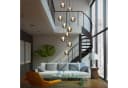 Nettlife Pendelleuchte G9 3-flammig Bernstein/Grau Glas Bild 1