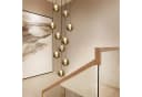 Nettlife Pendelleuchte G9 3-flammig Bernstein/Grau Glas Bild 2