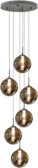 Nettlife Pendelleuchte G9 Bernstein/Grau Glas höhenverstellbar Bild 3
