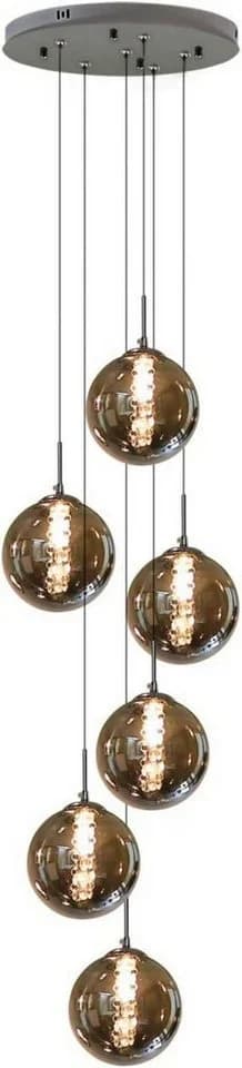 Nettlife Pendelleuchte G9 Bernstein/Grau Glas höhenverstellbar - Bild 3