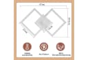 Nettlife LED Deckenleuchte Modern 24W Warmweiß 3000K Schwarz Bild 4