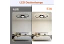 Nettlife LED Deckenleuchte Dimmbar Modern 48W Schwarz Bild 5
