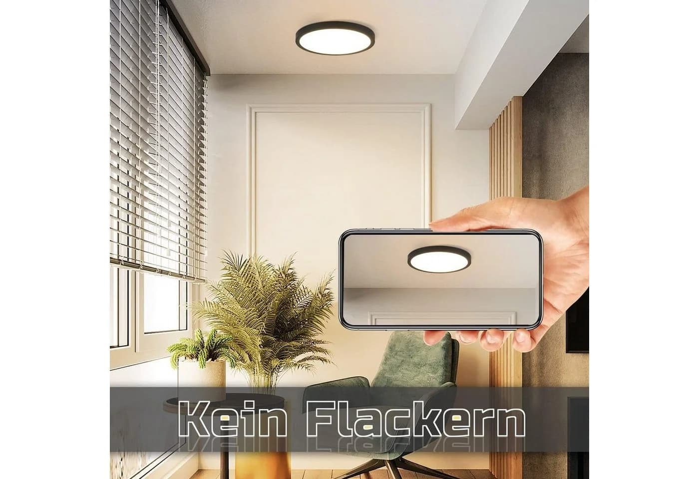 ZMH LED Deckenleuchte Modern Warmweiß 15W - Bild 4