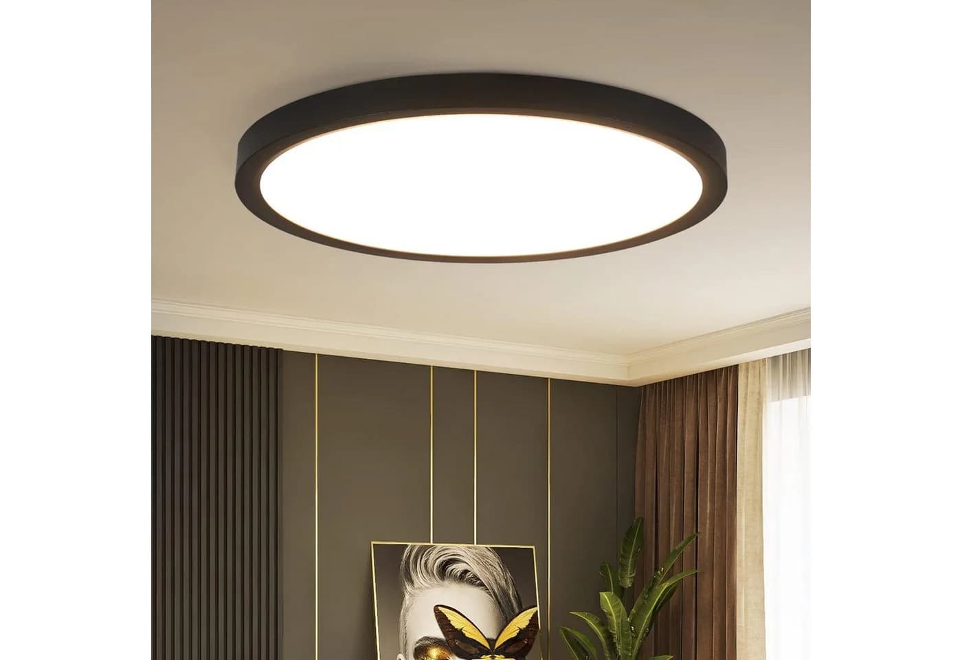 ZMH LED Deckenleuchte Modern 4000k Schwarz - Bild 2