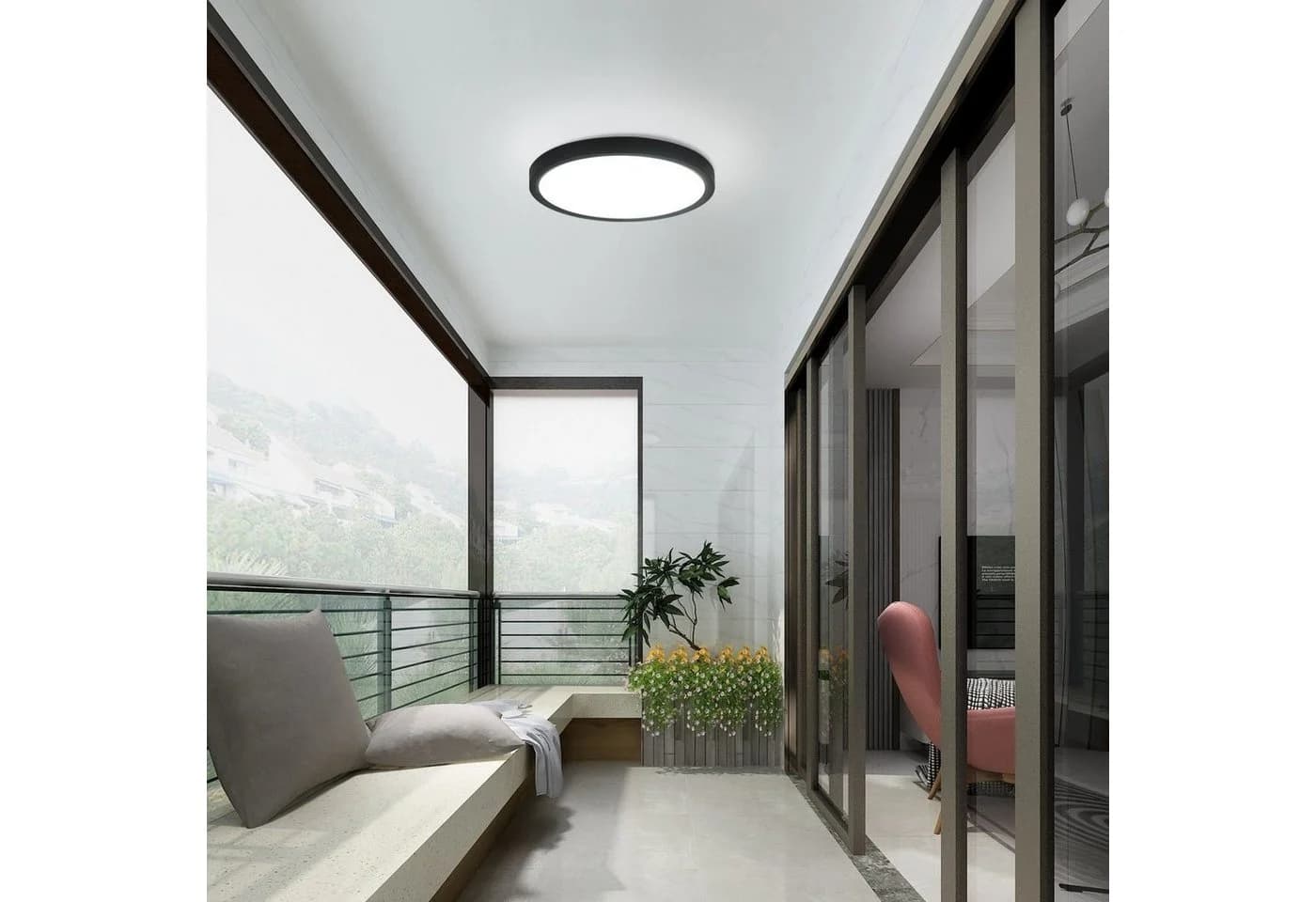 ZMH LED Deckenleuchte Modern 4000k Schwarz - Bild 3