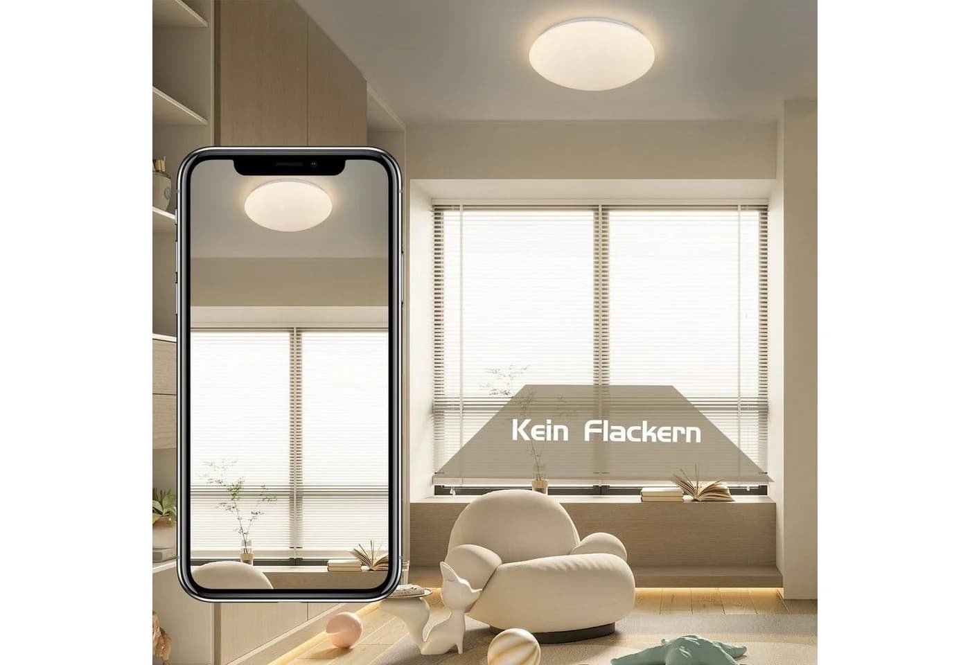 ZMH LED Deckenleuchte 37W Sternenhimmel Schlafzimmerlampe mit Fernbedienung