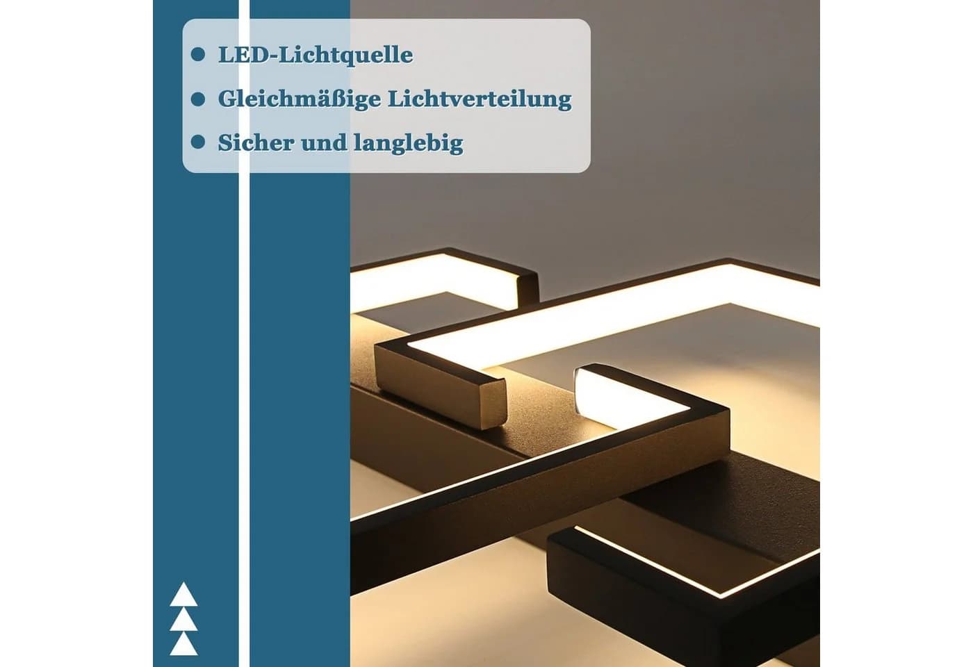ZMH LED Deckenleuchte Modern 3000k für Schlafzimmer & Flur