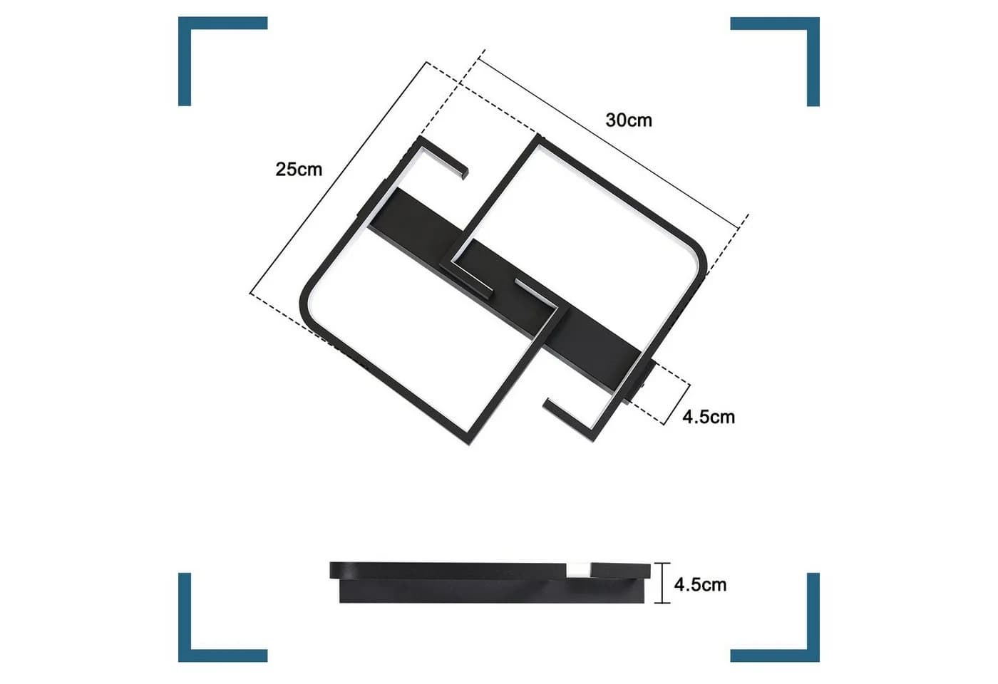ZMH LED Deckenleuchte Modern 3000k für Schlafzimmer & Flur - Bild 4