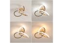 Riserva LED Deckenleuchte Gold 22W Dimmbar 3 Farben Acryl Rund Bild 1