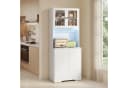 Bealife Buffet Küchenschrank Weiß mit LED-Licht & Steckdose Bild 2