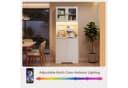 Bealife Buffet Küchenschrank Weiß mit LED-Licht & Steckdose Bild 4