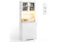 Bealife Buffet Küchenschrank Weiß mit LED-Licht & Steckdose Bild 5