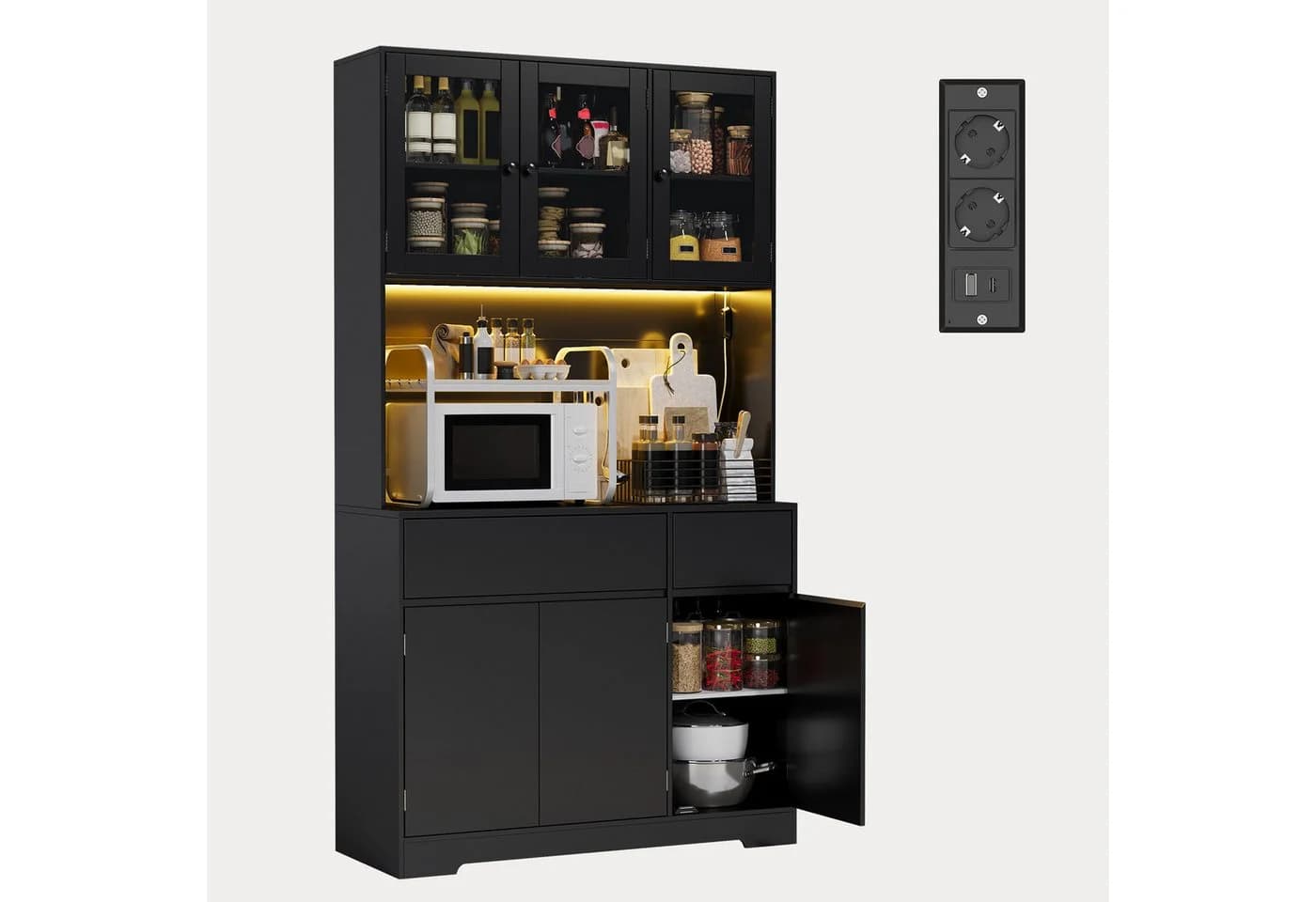 Bealife Küchenschwarz mit LED & Steckdose - Bild 4