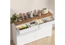 Bealife Sideboard Weiß mit zwei Schubladen und vier Türen Bild 4