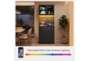 Bealife Buffet Küchenschrank Schwarz mit LED-Licht & Steckdose Bild 4