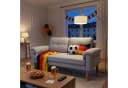 Bealife 2-Sitzer Sofa Grau mit Seitentaschen und Holzfüßen Bild 2