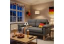 Bealife 2-Sitzer Sofa Grau mit Seitentasche und Armlehnen Bild 2