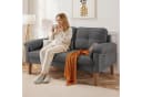 Bealife 2-Sitzer Sofa Grau mit Seitentasche und Armlehnen Bild 4