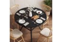 Bealife Runder Esstisch mit Stauraum Schwarz Ausziehbar Bild 4