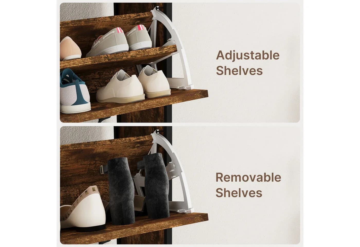 Bealife Schuhschrank Schuhregal mit 3 Klappen Retrofarbe - Bild 5