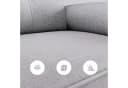 Blishom 2-Sitzer Sofa Skandi Design Grau Leinen Bild 4
