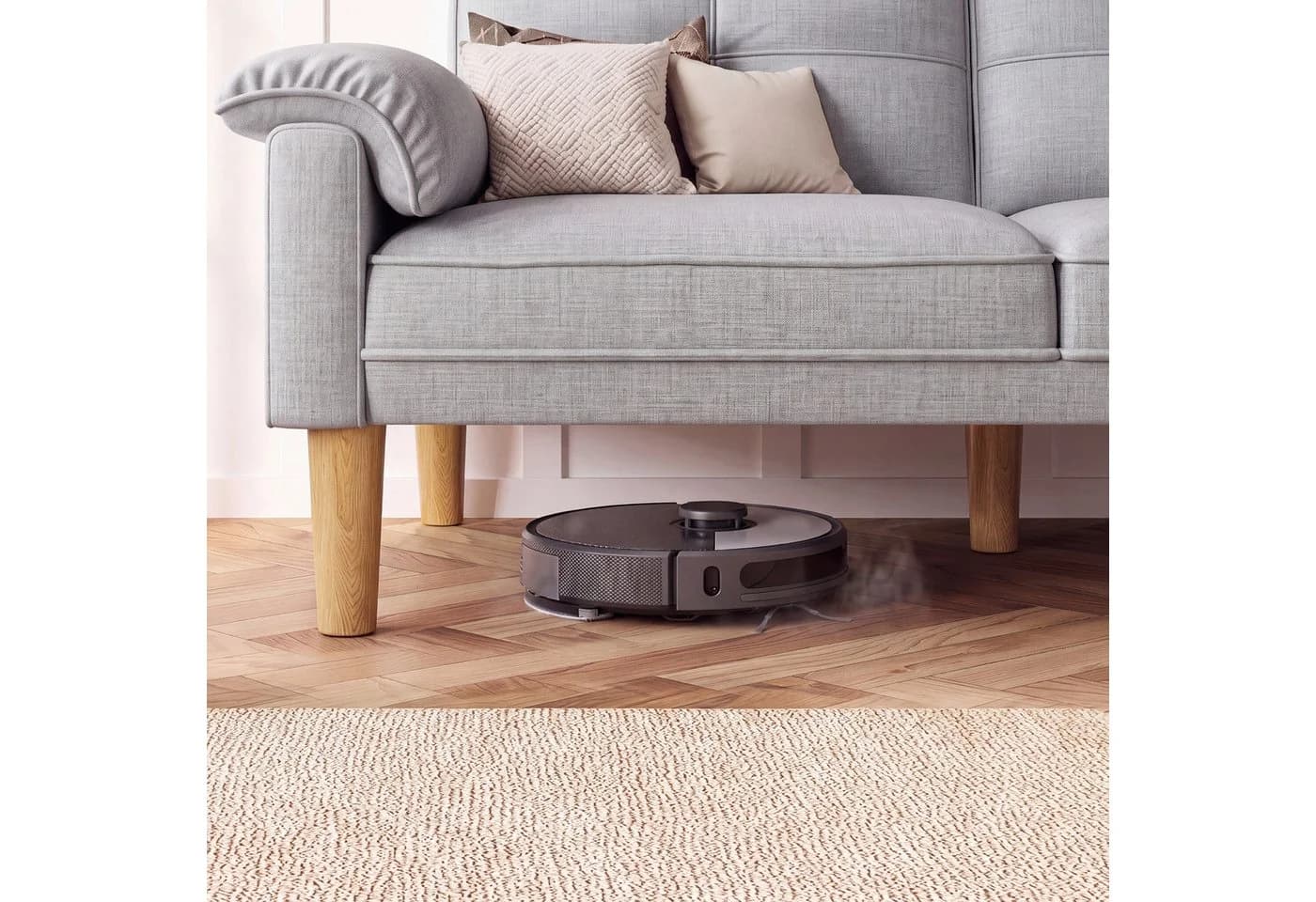 Blishom 2-Sitzer Sofa Skandi Design Grau Leinen - Bild 5