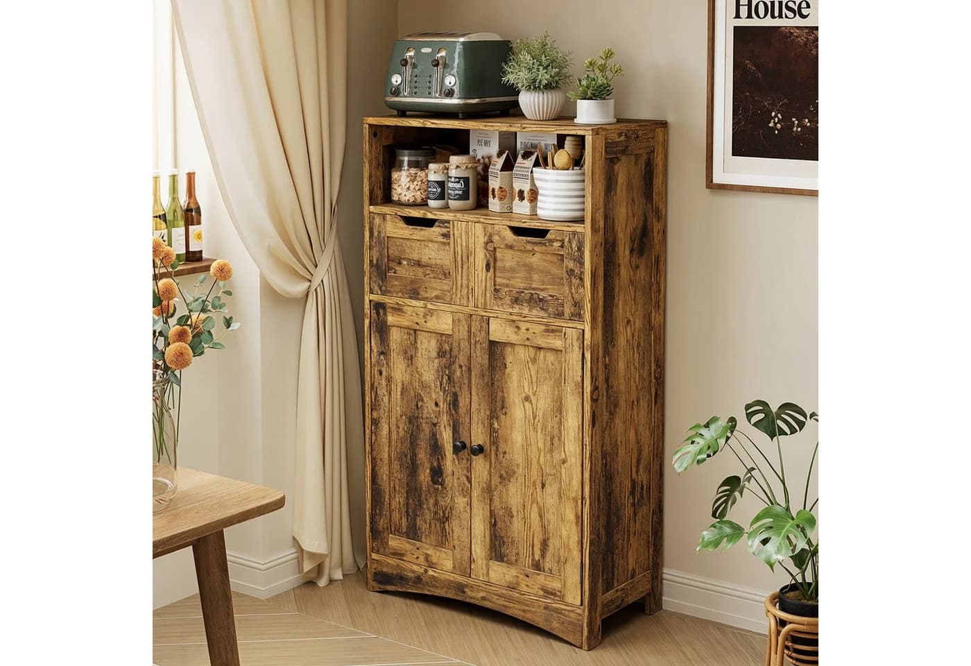 Blishom Badkommode Badezimmerschrank Weiß/Grau - Bild 3