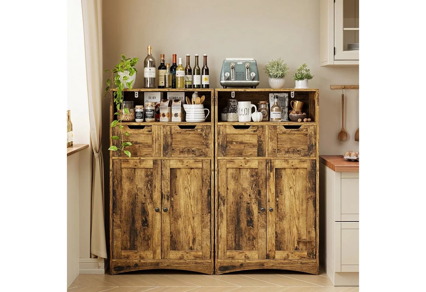 Blishom Badkommode Badezimmerschrank Weiß/Grau - Bild 4