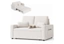 Blishom Schlafsofa 2-Sitzer Velours Dunkelgrau/Beige ausziehbar Bild 2