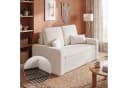 Blishom Schlafsofa 2-Sitzer Velours Dunkelgrau/Beige ausziehbar Bild 5