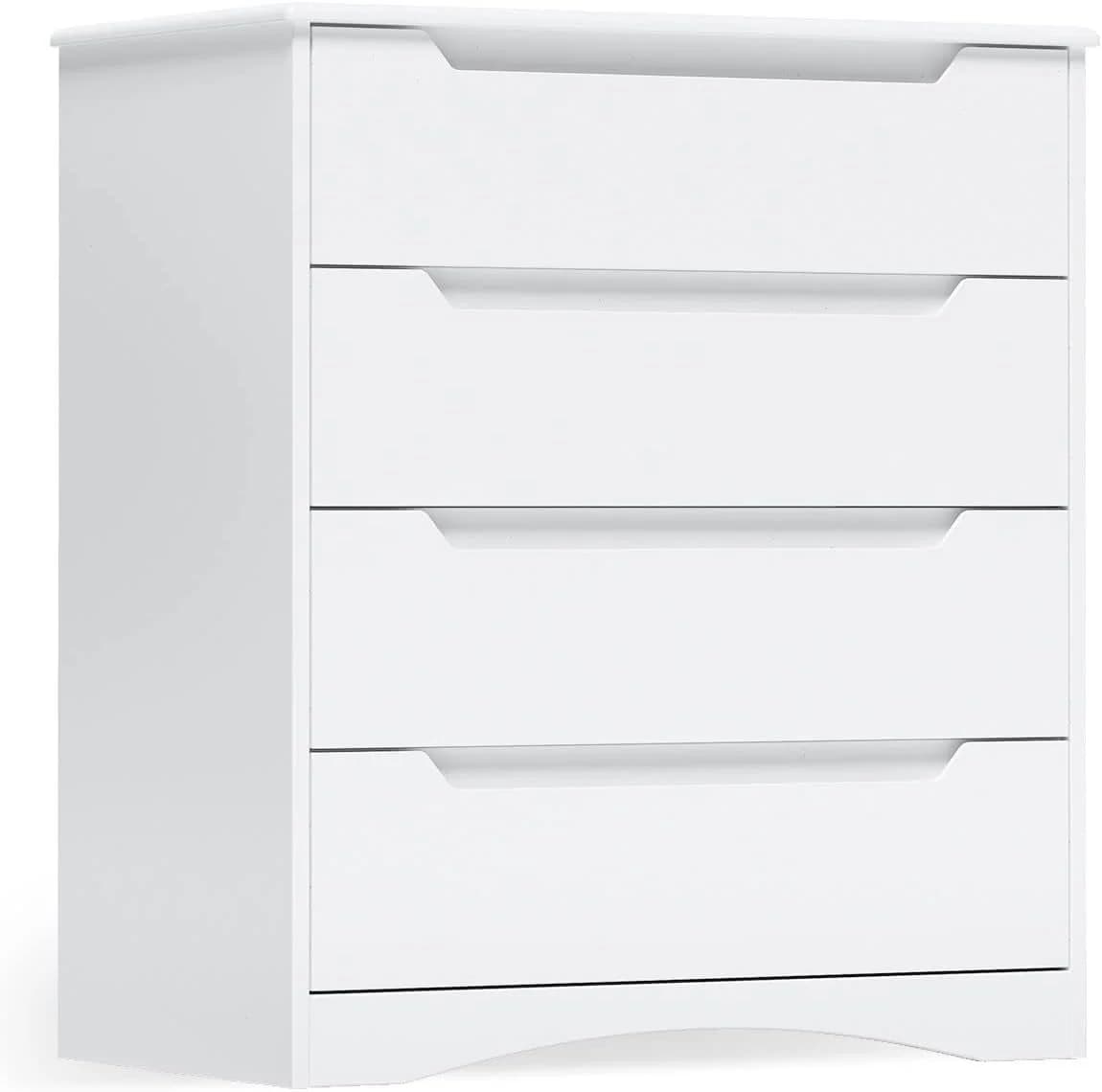 Blishom Kommode 4 Schubladen Modern Weiß - Bild 2