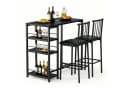 Blishom Bartisch 3-tlg. Set Braun/Schwarz mit Stauraum Bild 2