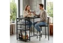 Blishom Bartisch 3-tlg. Set Braun/Schwarz mit Stauraum Bild 5