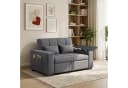 Blishom Schlafsofa 2-Sitzer grau mit verstellbarer Rückenlehne Bild 3