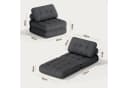 Blishom 1,5-Sitzer Schlafsofa aus Cord grau faltbar Bild 1