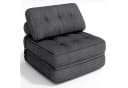 Blishom 1,5-Sitzer Schlafsofa aus Cord grau faltbar Bild 2