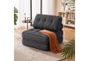 Blishom 1,5-Sitzer Schlafsofa aus Cord grau faltbar Bild 3