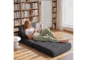 Blishom 1,5-Sitzer Schlafsofa aus Cord grau faltbar Bild 4