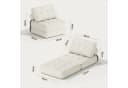 Blishom 1,5-Sitzer Schlafsofa Cord Beige 2-in-1 Faltbar Bild 1