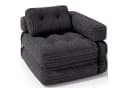 Blishom 1,5-Sitzer Schlafsofa aus Cord Grau 2-in-1 faltbar Bild 2