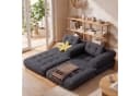 Blishom 1,5-Sitzer Schlafsofa aus Cord Grau 2-in-1 faltbar Bild 3