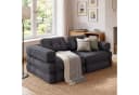 Blishom 1,5-Sitzer Schlafsofa aus Cord Grau 2-in-1 faltbar Bild 4