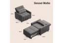 Blishom Relaxsessel 3-in-1 Schlafsessel Schlafsofa Klappbett Grau Bild 1