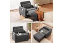 Blishom Relaxsessel 3-in-1 Schlafsessel Schlafsofa Klappbett Grau Bild 2