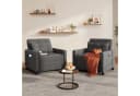 Blishom Relaxsessel 3-in-1 Schlafsessel Schlafsofa Klappbett Grau Bild 3