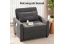 Blishom Relaxsessel 3-in-1 Schlafsessel Schlafsofa Klappbett Grau Bild 5