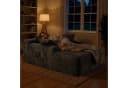 Blishom Schlafsofa Chaiselongue Relax-Liegesofa Cord grau/beige Bild 3