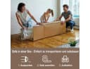 Blishom Schlafsofa Chaiselongue Relax-Liegesofa Cord grau/beige Bild 4
