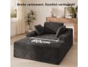 Blishom Schlafsofa Chaiselongue Relax-Liegesofa Cord grau/beige Bild 5